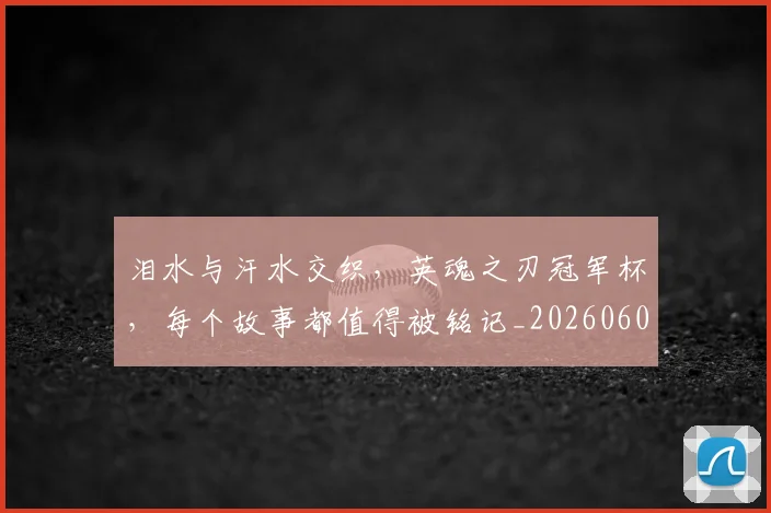 泪水与汗水交织，英魂之刃冠军杯，每个故事都值得被铭记_20260606145855